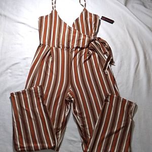 NO BOUNDARIES CASUAL JUMPSUIT, XL, BROWN,WHITE,BLACK & MORE